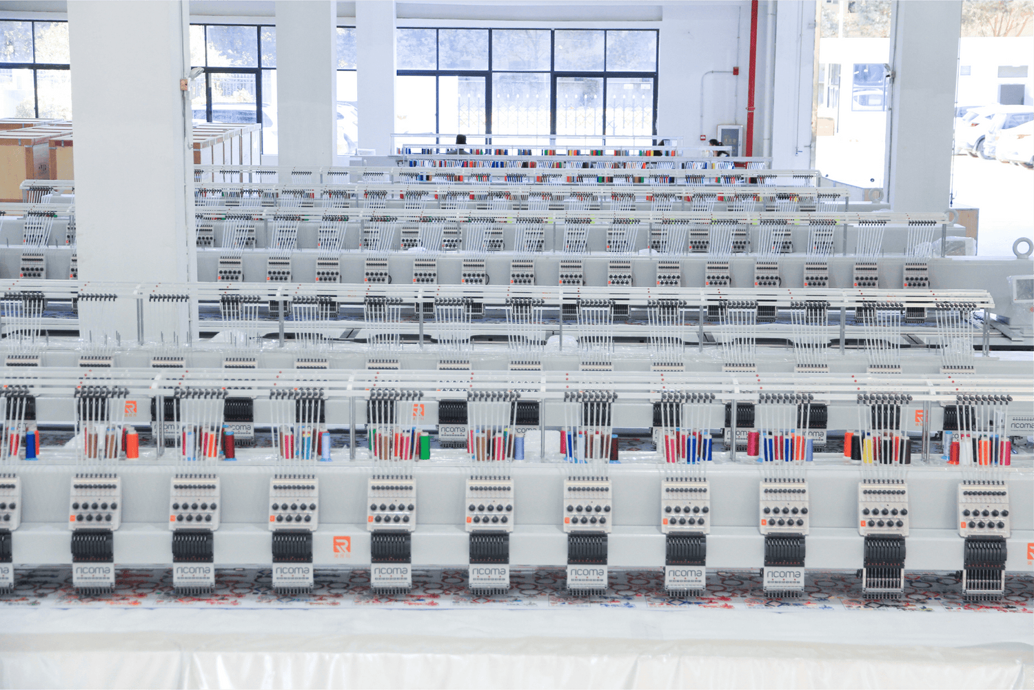 fp series multihead embroidery machines up to 40 heads