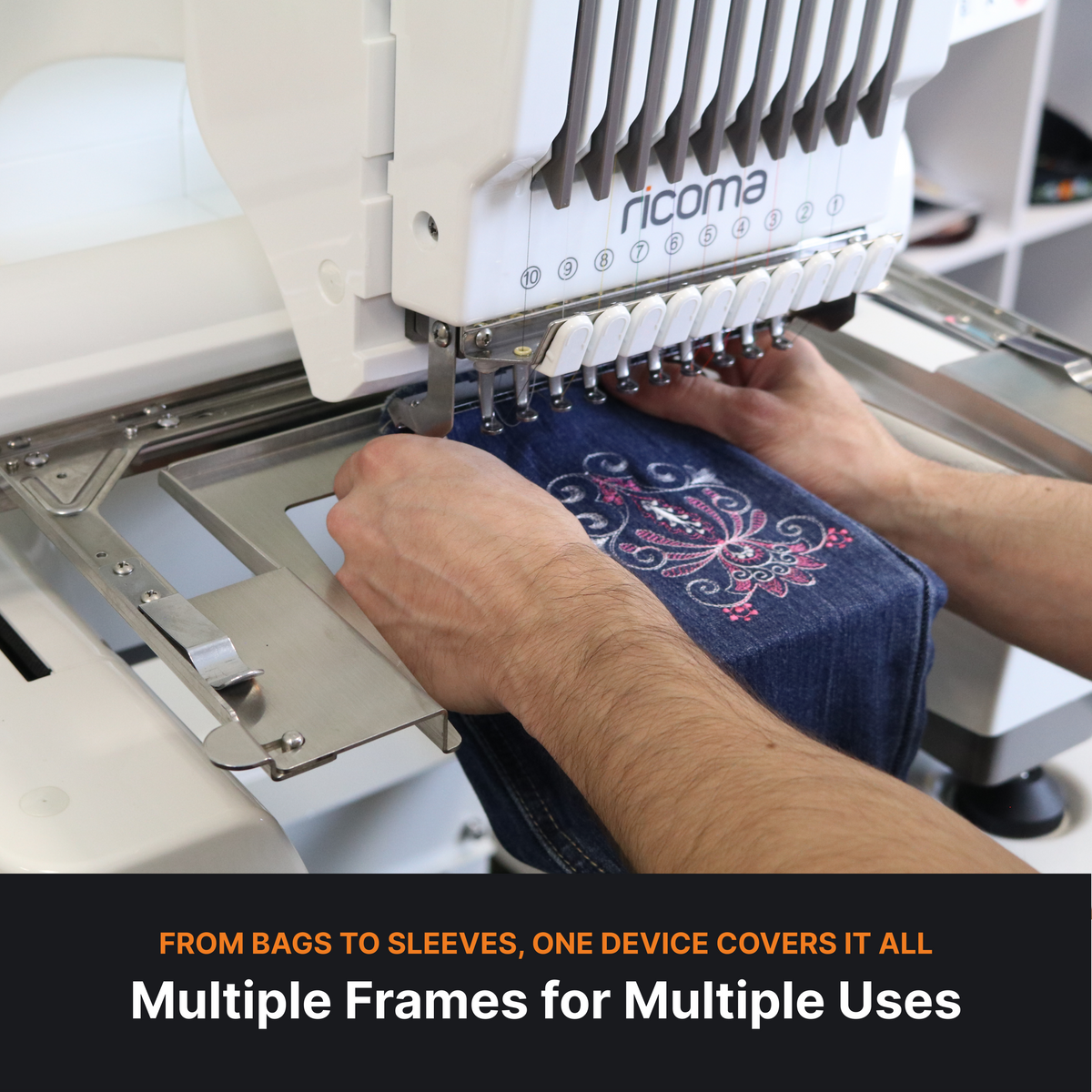 Hoopless Multi-Frame Embroidery Kit for Shirt Pockets, Sleeves, Socks ...