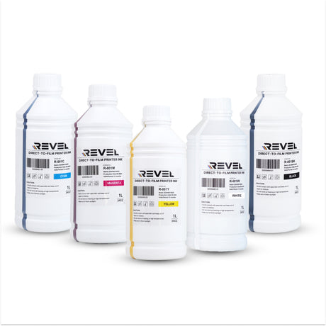 Ricoma Revel DTF CMYK and W bundle – 5L white background
