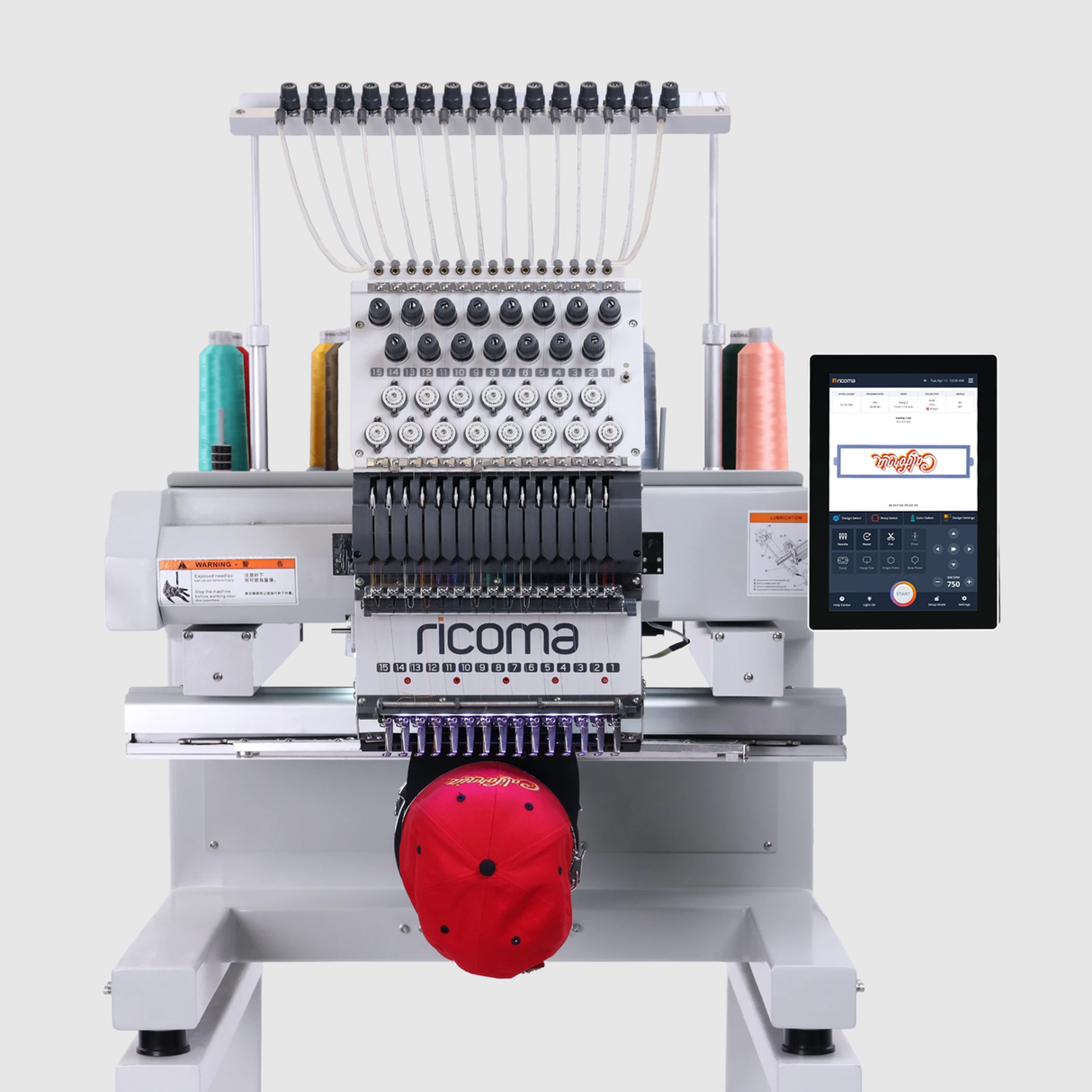 Marquee 12-Needle Commercial Embroidery Machine with 10.1" Touchscreen Panel