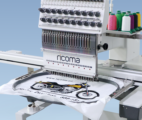 SWM embroidery machine with extended table for 163 x 52 cm large embroidery designs