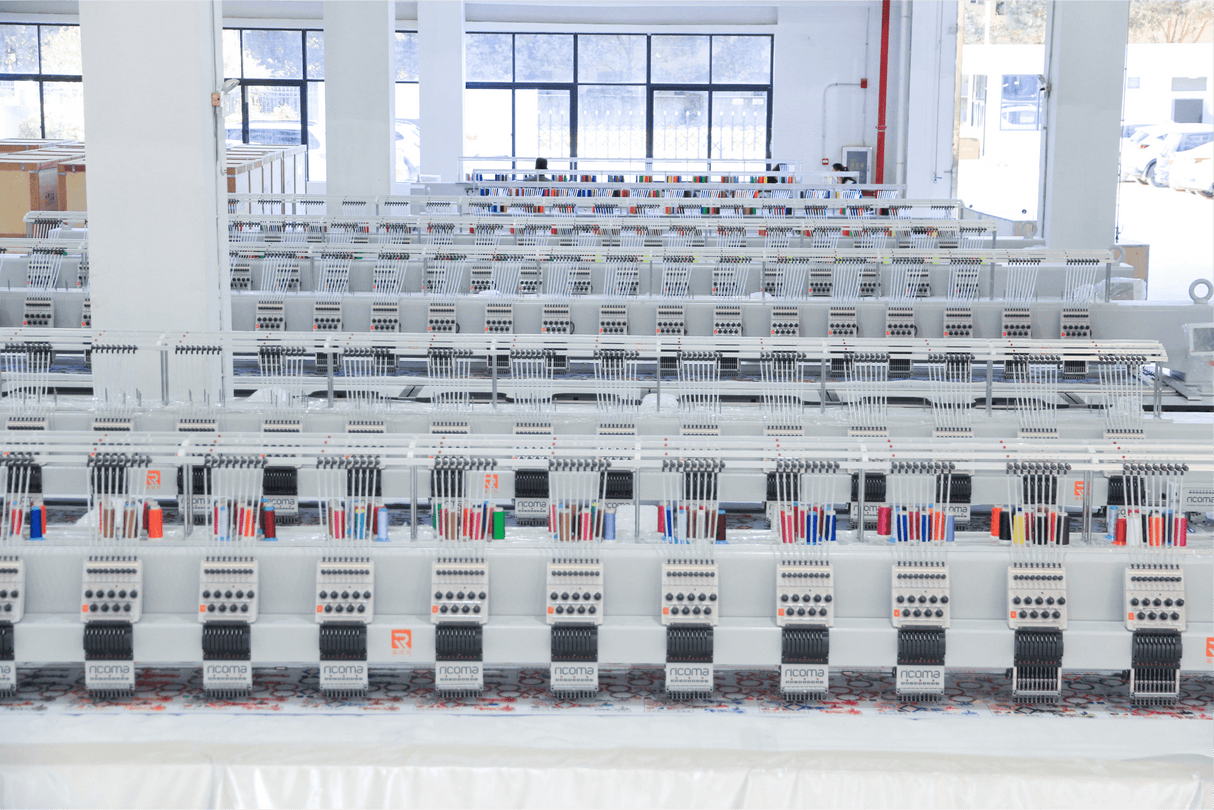 fp series multihead embroidery machines up to 40 heads