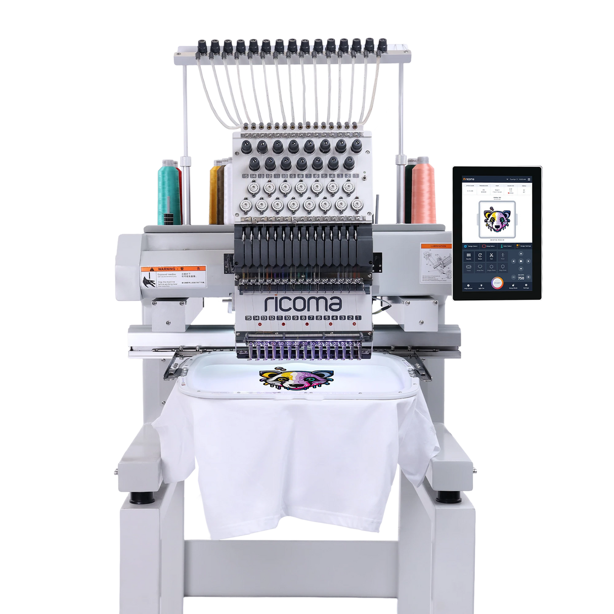 Marquee 12-Needle Commercial Embroidery Machine with 10.1" Touchscreen Panel