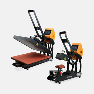 Ricoma Automatisch öffnendes 16" x 20" Flach-Transferpressen- und Kappen-Transferpressen-Bundle